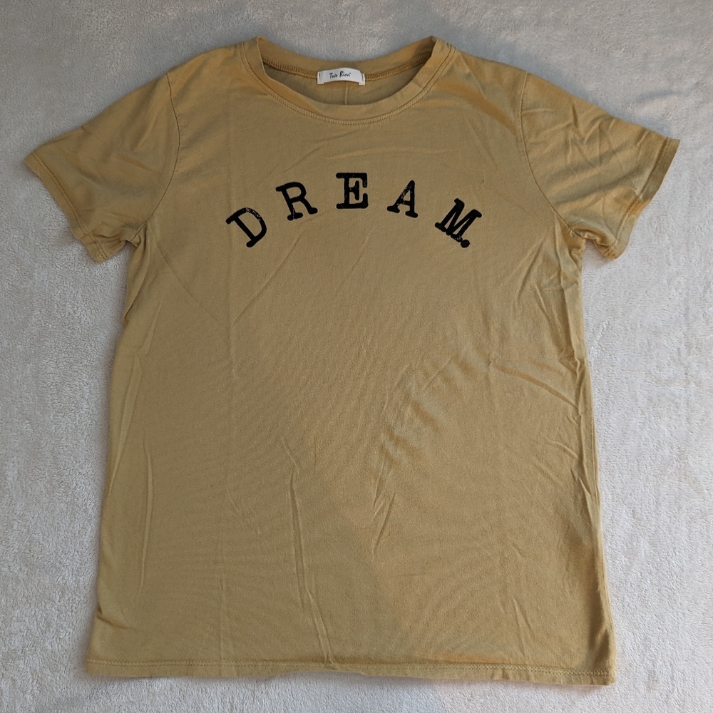 Women's Tres Bien 'Dream' T-Shirt, Yellow- Size S